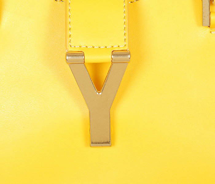 1:1 YSL small cabas chyc calfskin leather bag 8336 yellow - Click Image to Close